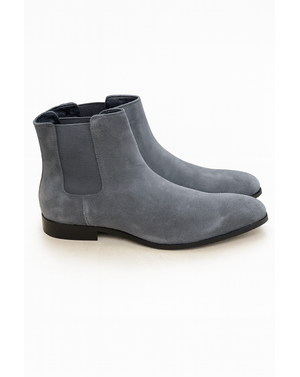 Ghete Chelsea bărbați din piele naturală și material textil N250402015