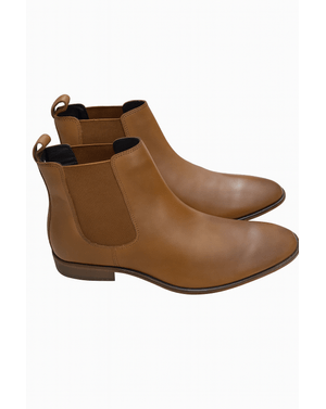 Ghete Chelsea bărbați din piele naturală și material textil N250402020