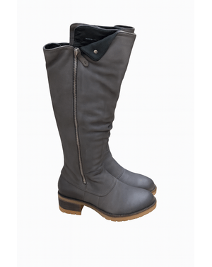 Cizme damă din piele naturală cu fermoar lateral N250404002