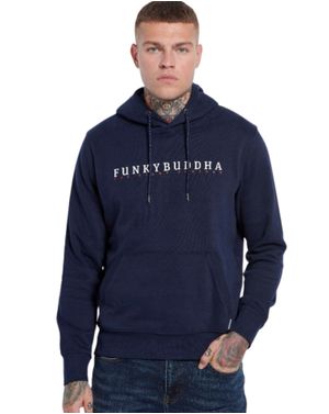 Hanorac Funky Buddha cu glugă și logo frontal 25ALX06016