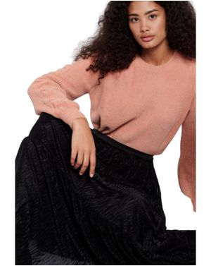 Fustă lungă damă Funky Buddha neagră plisată 25ALX09015