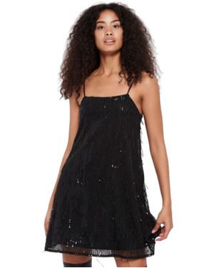 Rochie scurtă damă Funky Buddha cu paiete 25ALX09012