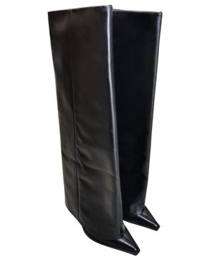 Cizme din piele naturală cu vârf ascuțit și croială înaltă N250707002