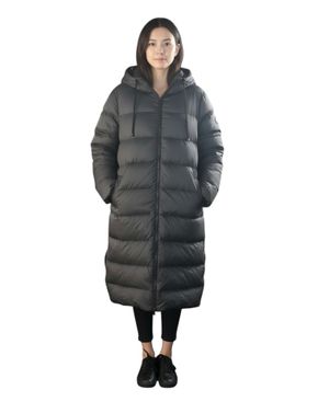 Geacă damă lungă matlasată, cu glugă 25ZEN40001