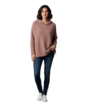 Hanorac damă casual cu glugă și croială lejeră N250720001