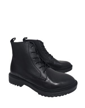 Ghete din piele naturală cu șiret și talpă groasă 25ANT02004