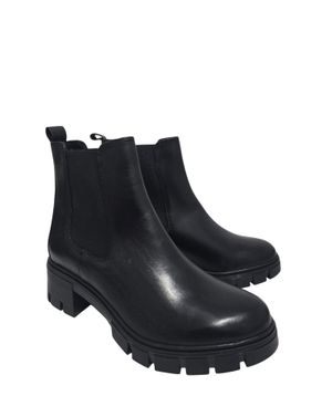 Ghete Chelsea din piele naturală cu talpă groasă și toc bloc 25ANT02010