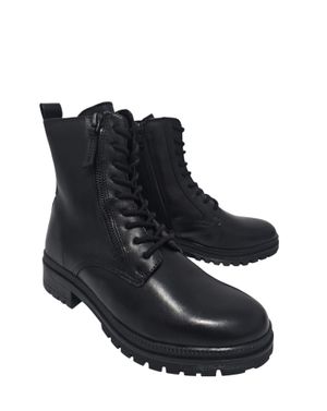 Ghete din piele naturală cu șiret și fermoar lateral 25ANT02013