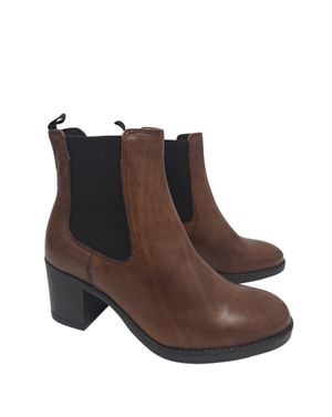 Ghete Chelsea din piele naturală cu toc mediu 25ANT02018