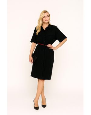 Rochie midi cu curea subțire și croială lejeră 25ZEN31003