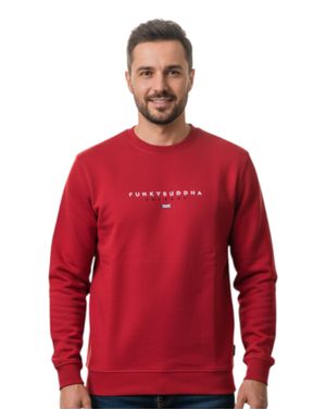 Bluza bărbați roșie Funky Buddha 25ALX06045