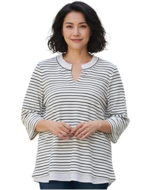 Bluză damă albă cu dungi negre N250720012