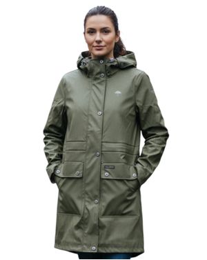 Pardesiu damă impermeabil verde 24POS47336