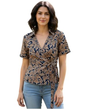 Bluză damă petrecută cu imprimeu vegetal24POS47F60