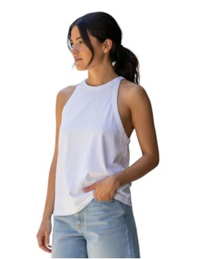 Top damă alb din bumbac 24POS47040