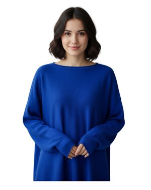 Pulover damă albastru intens 25MKF02214