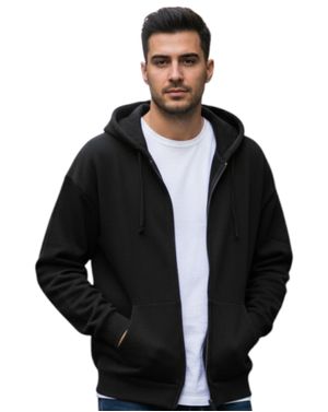 Hanorac bărbați negru cu fermoar 25KOSB3003