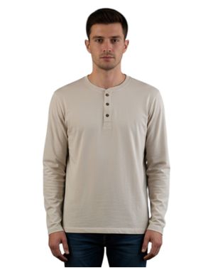 Bluză bărbătească bej din bumbac N250717006