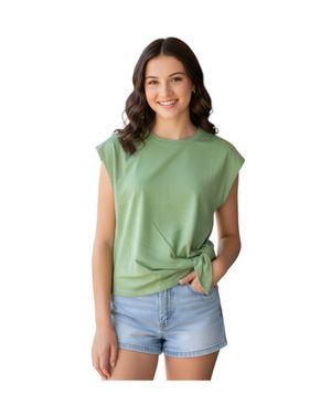 Bluză damă din bumbac verde N250720019