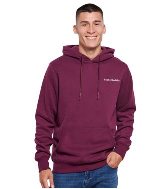 Hanorac bărbați Funky Buddha vișiniu cu glugă 25ALX09044