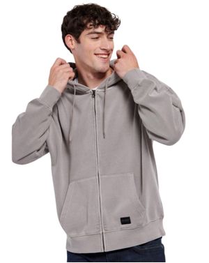 Hanorac bărbați Funky Buddha rose washed cu fermoar 25ALX09047