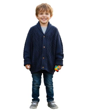 Cardigan băieți cu torsade 25MKF01017