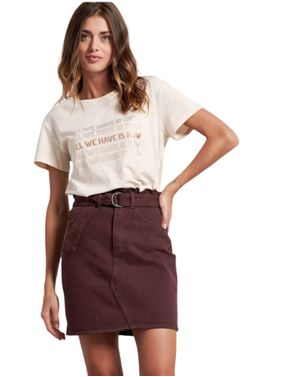 Funky Buddha – Fustă damă din bumbac cu talie înaltă 25ALX09053