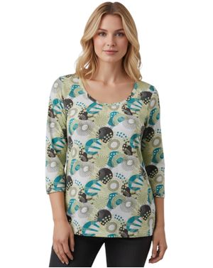 Bluza damă multicoloră din bumbac 23YEL12001