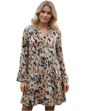 Rochie damă cu imprimeu abstract multicolor 25MNB15001