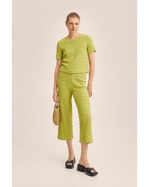 Pantaloni MANGO cu talie inalta 25KKW01123