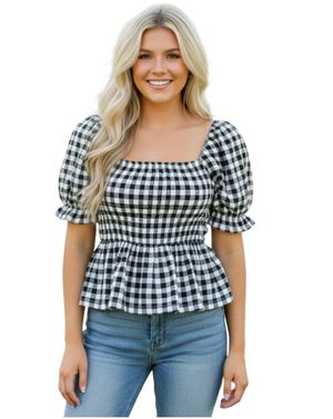 Bluza damă cu carouri N250564002