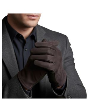 Mănuși bărbați din material texturat & velur 25TAI03009