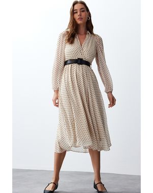 Rochie cu buline si croi petrecut 25KKW01539