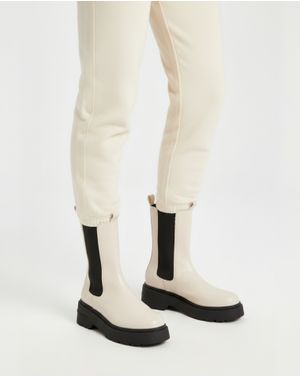 Ghete Chelsea Damă Piele Naturală - Bej 25KKW01009