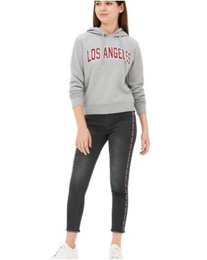 Blugi fete cu broderie laterală Funky Buddha 25ALX09051