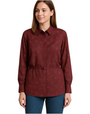 Bluză damă cu imprimeu și curea subțire 25ZEN36006