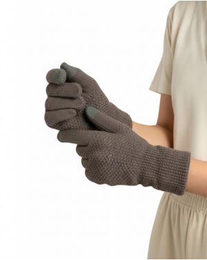 Mănuși Damă Tricotate cu Funcție Touchscreen - Maro 25MNB28001