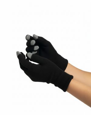Mănuși Damă Tricotate Negre - Funcție Touchscreen 25MNB28004
