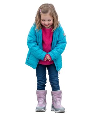 Ghete de iarnă copii (roz metalizat) – cu fermoar lateral 25HAT17005