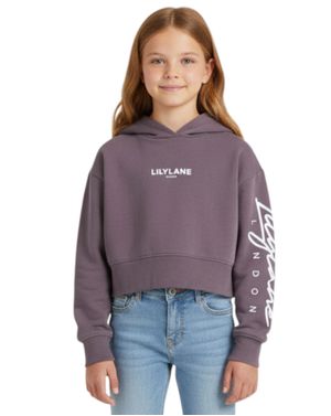 Hanorac crop cu interior pufos pentru fete 24MAB06054