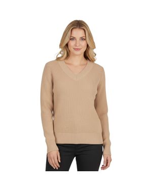 Pulover din tricot cu decolteu 24MKF04097