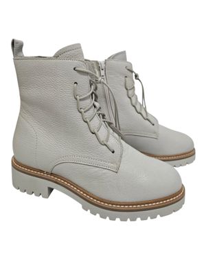 Ghete din piele naturală cu șireturi 25ANT02020