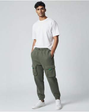 Pantaloni Trening Bărbați Cargo Verzi din Bumbac 25KOSD5003