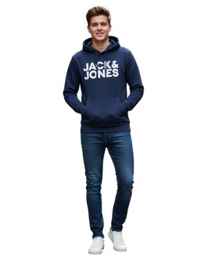 Hanorac cu glugă și logo imprimat 25SMA03070