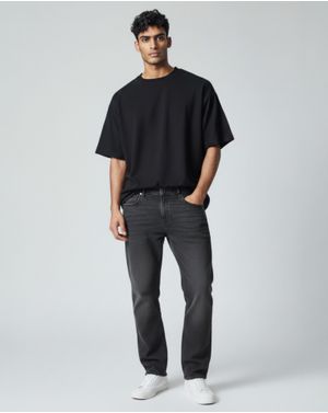 Blugi Bărbați Negri Mărimi Mari Croială Comfort Fit 25SMA03043