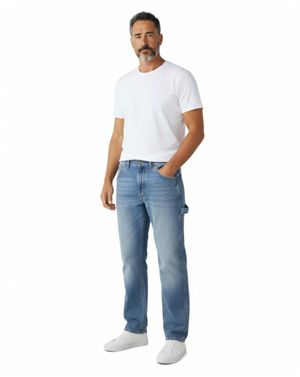 Blugi Bărbați Albaștri Stil Carpenter din Bumbac 25SMA03029