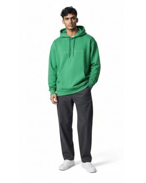 Hanorac Bărbați Verde Vibrant cu Glugă și Buzunar Cangur 25SMA03024