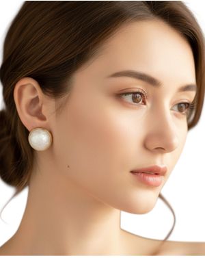 Cercei Youmi cu aspect perlat alb 25TAI35006