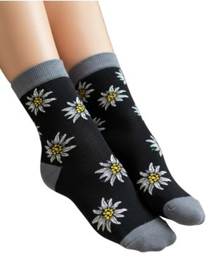 Șosete damă cu margarete alpine (Edelweiss) 25TAI20007