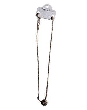 Colier damă auriu cu pandantiv rotund strălucitor 25TAI35036